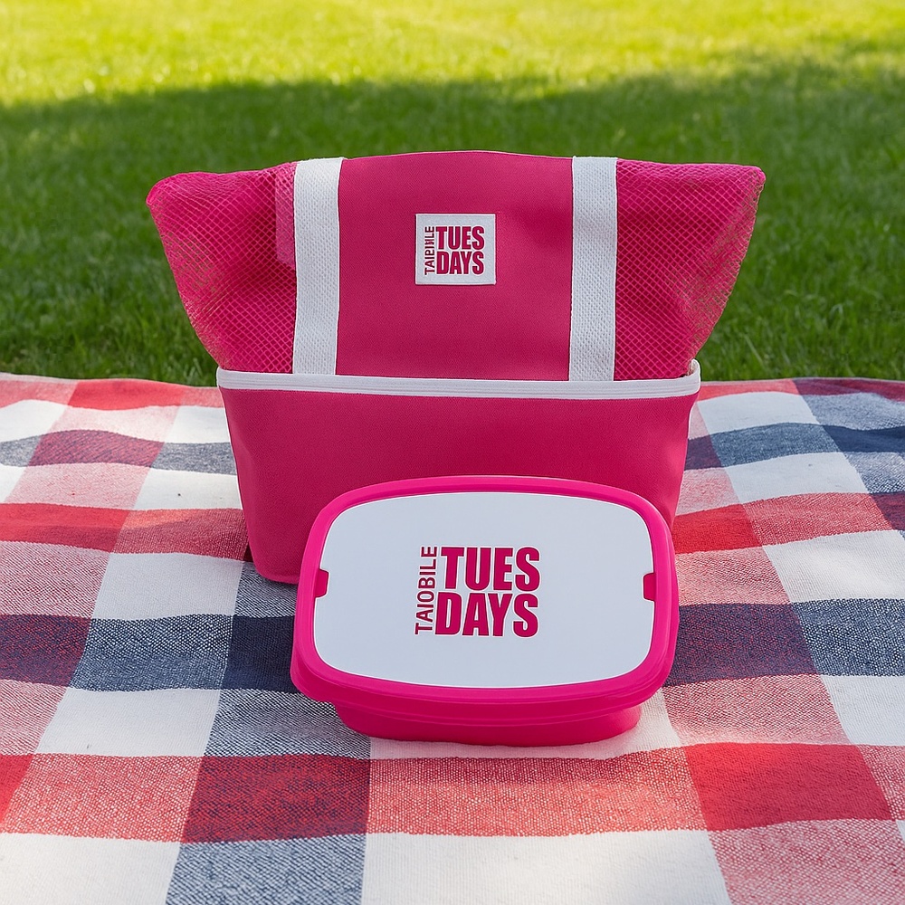 Beach Bag w/cooler Pink T-Mobile Logo Lunchbox Divided Dish  Brand New